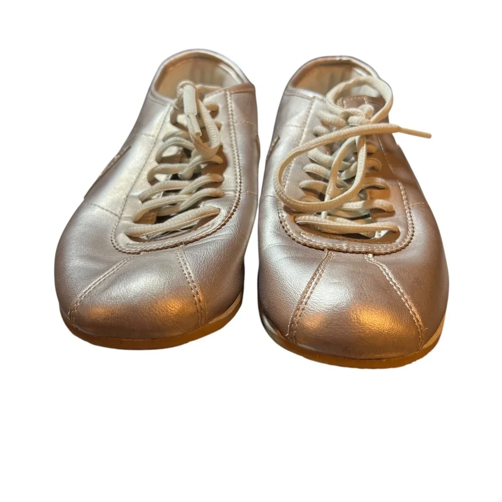 Le Coq Sportif Rose Gold Metallic Leather Sneakers‎ Women's Size 8.5